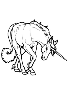 Disegno di unicorno da stampare e colorare 146