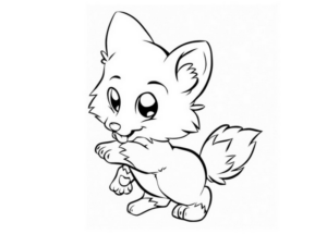 Disegno di volpe da stampare e colorare 73
