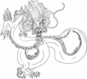 Disegno di dragone da stampare e colorare 38