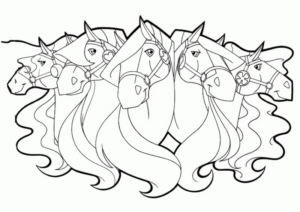 Disegno di cavallo da stampare e colorare 67