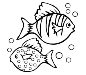 Disegno di pesce da stampare e colorare 209