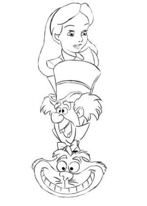 Disegno di Alice nel paese delle meraviglie da stampare e colorare 58