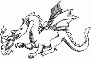 Disegno di dragone da stampare e colorare 82