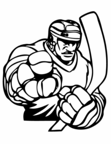 Disegno di hockey da stampare e colorare 40