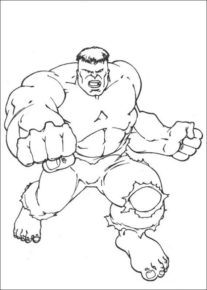 Disegno di Hulk da stampare e colorare 47