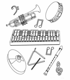 Disegno di strumento musicale da stampare e colorare 94 Disegno di strumento musicale da stampare e colorare 94