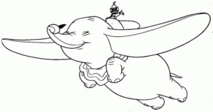 Disegno di Dumbo da stampare e colorare 15