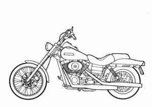 Disegno di moto da stampare e colorare 45