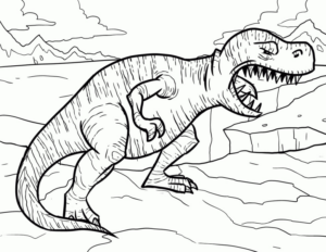 Disegno di Tirannosauro da stampare e colorare 48