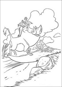 Disegno di Re Leone da stampare e colorare 90