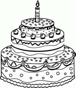 Disegno di compleanno da stampare e colorare 99
