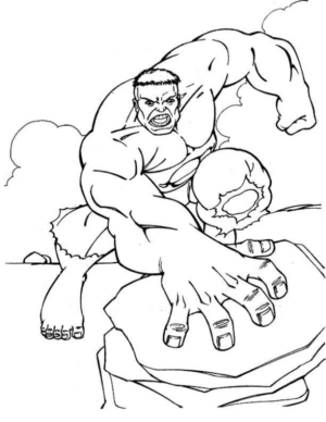 Disegno di Hulk da stampare e colorare 143