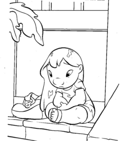 Disegno di Lilo e Stitch da stampare e colorare 7