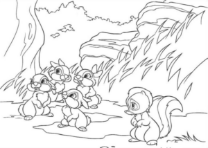 Disegno di Bambi da stampare e colorare 22