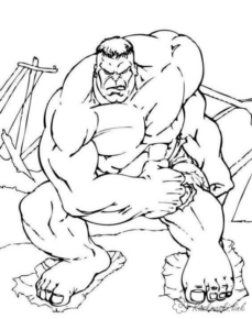 Disegno di Hulk da stampare e colorare 121