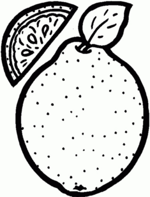 Disegno di limone da stampare e colorare