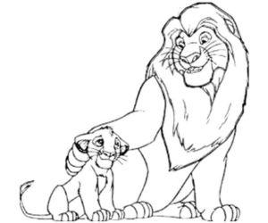 Disegno di Re Leone da stampare e colorare 45