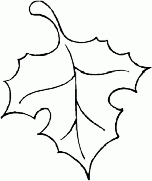 Disegno di foglia da stampare e colorare 65
