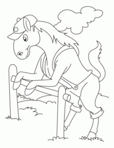 Disegno di cavallo da stampare e colorare 175