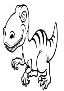 Disegno di Velociraptor da stampare e colorare 9