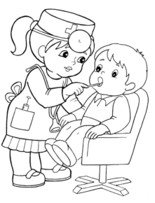 Disegno di dottore da stampare e colorare 7