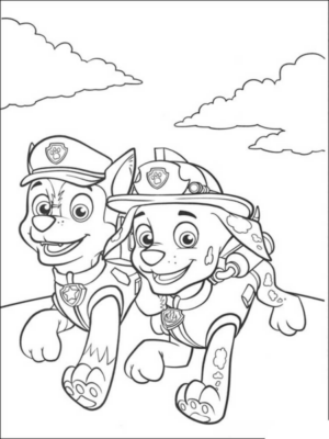 Disegno di Paw Patrol – Cane pompiere da stampare e colorare 56