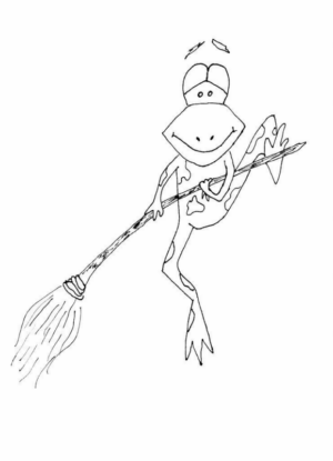 Disegno di rana da stampare e colorare 107