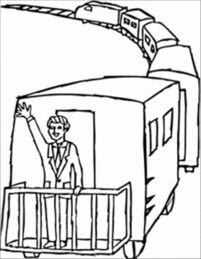 Disegno di treno da stampare e colorare 5