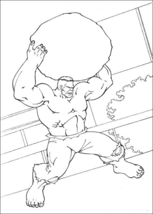 Disegno di Hulk da stampare e colorare 62