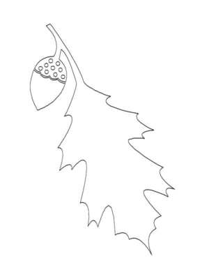 Disegno di foglia da stampare e colorare 133