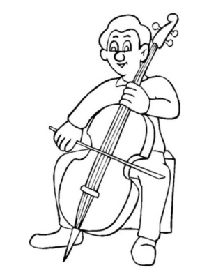 Disegno di musicista da stampare e colorare 3