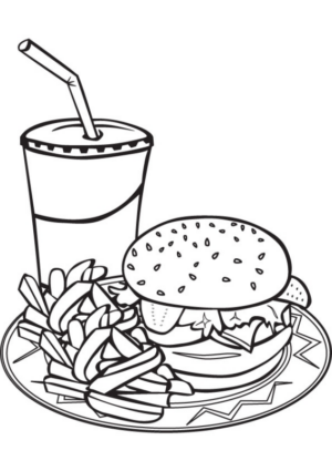 Disegno di fast food da stampare e colorare 18
