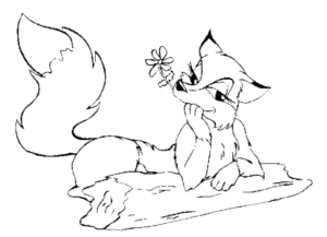 Disegno di volpe da stampare e colorare 4