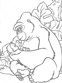 Disegno di Tarzan da stampare e colorare 2