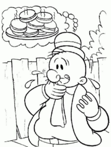 Disegno di Braccio di ferro da stampare e colorare 23