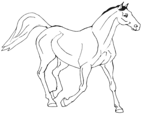 Disegno di cavallo da stampare e colorare 30