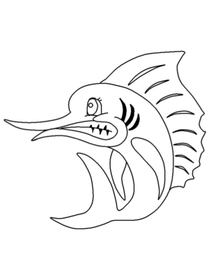 Disegno di pesce da stampare e colorare 19