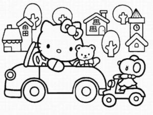 Disegno di Hello Kitty da stampare e colorare 4