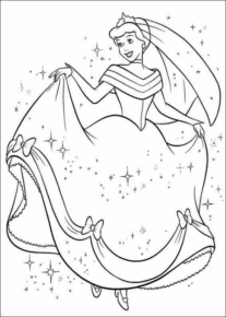 Disegno di Cenerentola da stampare e colorare 128
