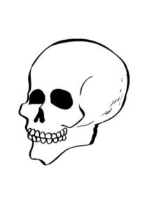 Disegno di teschio e scheletro da stampare e colorare 49 Disegno di teschio e scheletro da stampare e colorare 49
