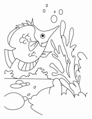 Disegno di pesce da stampare e colorare 287