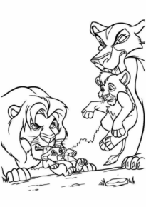 Disegno di Re Leone da stampare e colorare 251