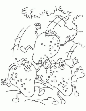 Disegno di fragola da stampare e colorare 22