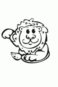 Disegno di leone da stampare e colorare 112