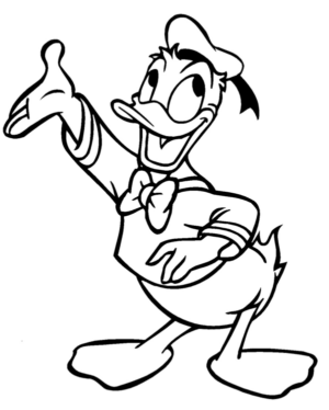 Disegno di Paperino da stampare e colorare 7
