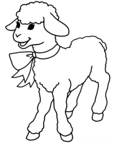 Disegno di pecora da stampare e colorare 71