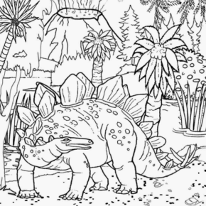 Disegno di Stegosauro da stampare e colorare 20