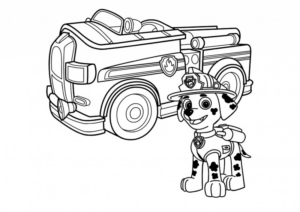 Disegno di Paw Patrol – Cane pompiere da stampare e colorare 34