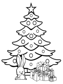 Disegno di albero di Natale da stampare e colorare 123