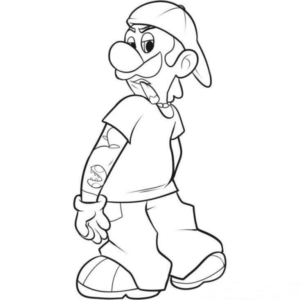 Disegno di Super Mario da stampare e colorare 16